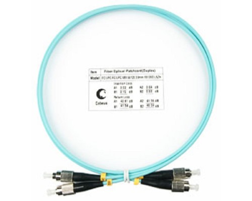 [Cabeus Патч-корды волоконно-оптические, пигтейлы] Cabeus FOP-50-FC-FC-1m Шнур оптический duplex FC-FC 50/125 mm OM3 1м LSZH
