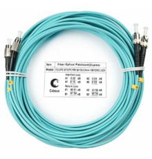 Cabeus FOP-50-FC-ST-10m Шнур оптический duplex FC-ST 50/125 mm OM3 10м LSZH