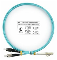 Cabeus FOP-50-LC-FC-1m Шнур оптический duplex LC-FC 50/125 mm OM3 1м LSZH
