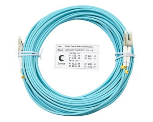 [Cabeus Патч-корды волоконно-оптические, пигтейлы] Cabeus FOP-50-LC-LC-25m Шнур оптический duplex LC-LC 50/125 mm OM3 25м LSZH