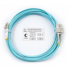 Cabeus FOP-50-LC-SC-5m Шнур оптический duplex LC-SC 50/125 mm OM3 5м LSZH