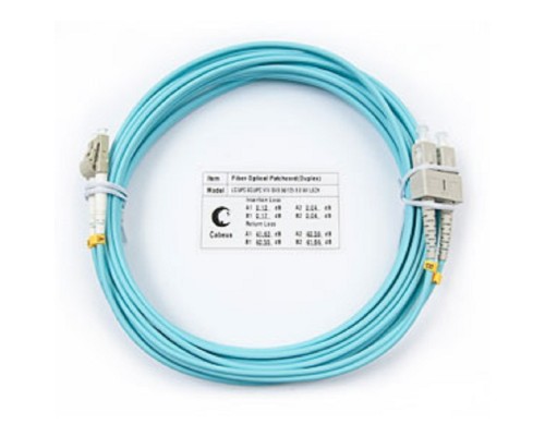[Cabeus Патч-корды волоконно-оптические, пигтейлы] Cabeus FOP-50-LC-SC-7m Шнур оптический duplex LC-SC 50/125 mm OM3 7м LSZH