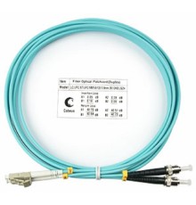 Cabeus FOP-50-LC-ST-3m Шнур оптический duplex LC-ST 50/125 mm OM3 3м LSZH