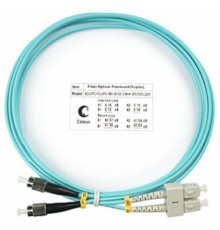 Cabeus FOP-50-SC-FC-1,5m Шнур оптический duplex SC-FC 50/125 mm OM3 1,5м LSZH