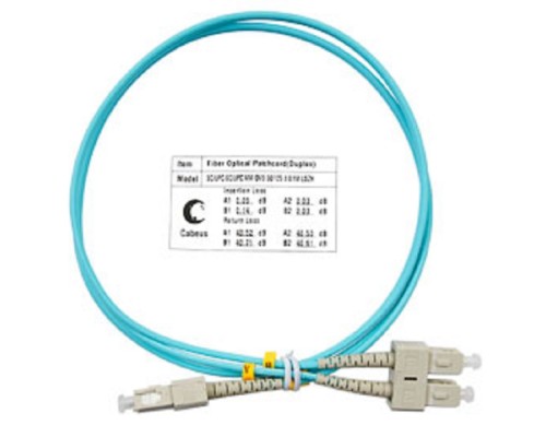 [Cabeus Патч-корды волоконно-оптические, пигтейлы] Cabeus FOP-50-SC-SC-1m Шнур оптический duplex SC-SC 50/125 mm OM3 1м LSZH