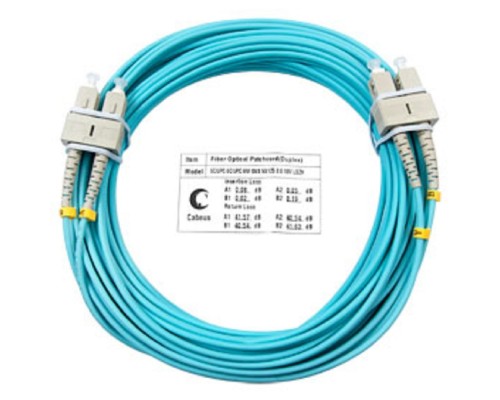 [Cabeus Патч-корды волоконно-оптические, пигтейлы] Cabeus FOP-50-SC-SC-25m Шнур оптический duplex SC-SC 50/125 mm OM3 25м LSZH