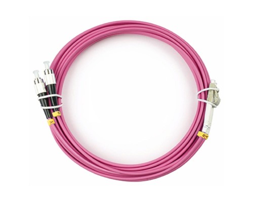 [Cabeus Патч-корды волоконно-оптические, пигтейлы] Cabeus FOP-50-OM4-LC-FC-10m Шнур оптический duplex LC-FC 50/125 mm OM4 10м LSZH