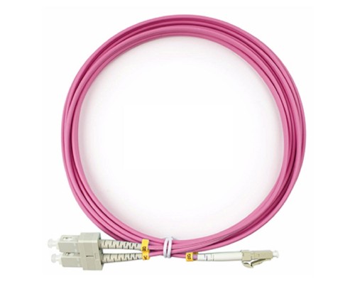 [Cabeus Патч-корды волоконно-оптические, пигтейлы] Cabeus FOP-50-OM4-LC-SC-3m Шнур оптический duplex LC-SC 50/125 mm OM4 3м LSZH