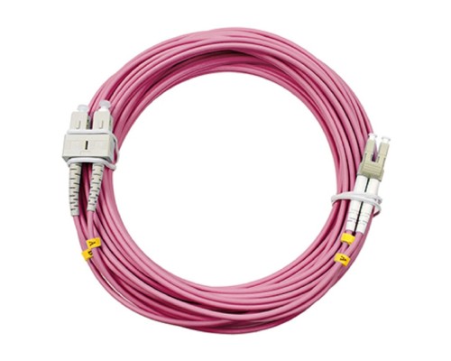 [Cabeus Патч-корды волоконно-оптические, пигтейлы] Cabeus FOP-50-OM4-LC-SC-15m Шнур оптический duplex LC-SC 50/125 mm OM4 15м LSZH