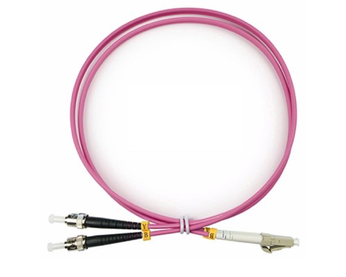 [Cabeus Патч-корды волоконно-оптические, пигтейлы] Cabeus FOP-50-OM4-LC-ST-1,5m Шнур оптический duplex LC-ST 50/125 mm OM4 1,5м LSZH