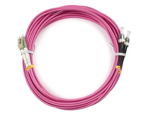 [Cabeus Патч-корды волоконно-оптические, пигтейлы] Cabeus FOP-50-OM4-LC-ST-15m Шнур оптический duplex LC-ST 50/125 mm OM4 15м LSZH