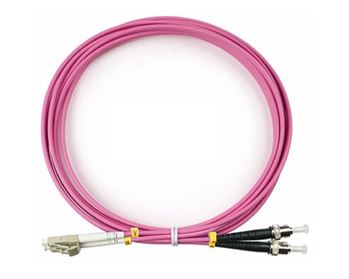 [Cabeus Патч-корды волоконно-оптические, пигтейлы] Cabeus FOP-50-OM4-LC-ST-3m Шнур оптический duplex LC-ST 50/125 mm OM4 3м LSZH