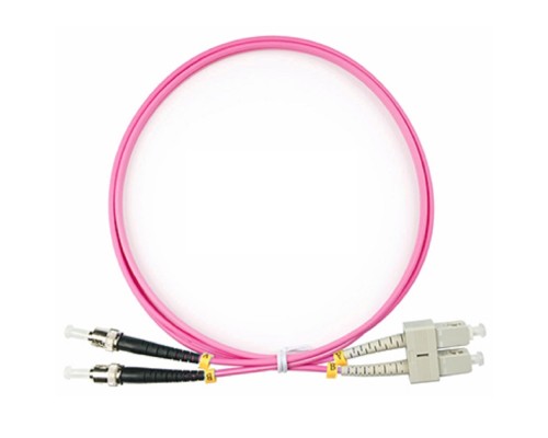 [Cabeus Патч-корды волоконно-оптические, пигтейлы] Cabeus FOP-50-OM4-SC-ST-1,5m Шнур оптический duplex SC-ST 50/125 mm OM4 1,5м LSZH