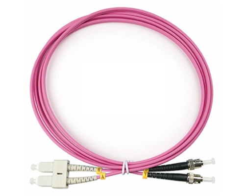 [Cabeus Патч-корды волоконно-оптические, пигтейлы] Cabeus FOP-50-OM4-SC-ST-2m Шнур оптический duplex SC-ST 50/125 mm OM4 2м LSZH