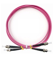 Cabeus FOP-50-OM4-ST-ST-1m Шнур оптический duplex ST-ST 50/125 mm OM4 1м LSZH