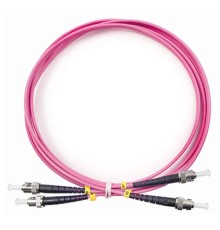 Cabeus FOP-50-OM4-ST-ST-2m Шнур оптический duplex ST-ST 50/125 mm OM4 2м LSZH