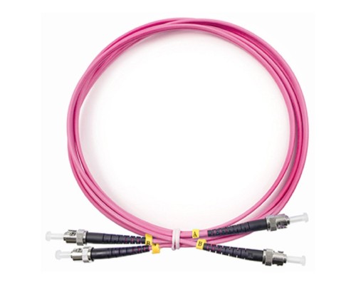 [Cabeus Патч-корды волоконно-оптические, пигтейлы] Cabeus FOP-50-OM4-ST-ST-2m Шнур оптический duplex ST-ST 50/125 mm OM4 2м LSZH