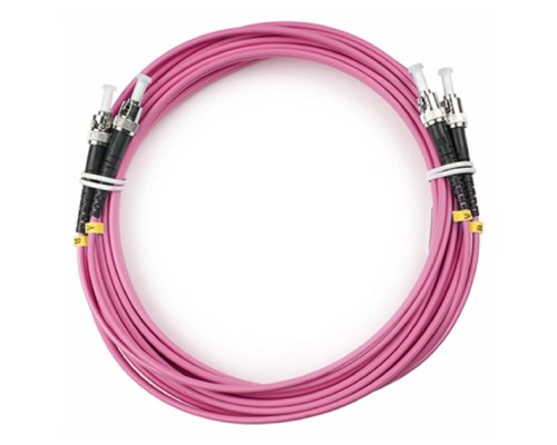 [Cabeus Патч-корды волоконно-оптические, пигтейлы] Cabeus FOP-50-OM4-ST-ST-5m Шнур оптический duplex ST-ST 50/125 mm OM4 5м LSZH