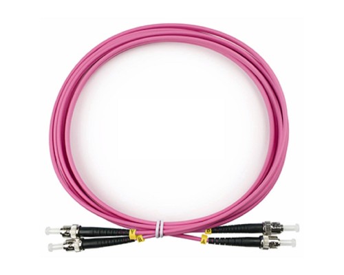 [Cabeus Патч-корды волоконно-оптические, пигтейлы] Cabeus FOP-50-OM4-ST-ST-3m Шнур оптический duplex ST-ST 50/125 mm OM4 3м LSZH