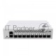 Коммутатор MikroTik Cloud Router Switch CRS310-1G-5S-4S+IN with 800 MHz CPU, 256 MB RAM, 4xSFP+, 5xSFP cages, 1xGBit LAN port, RouterOS L5, desktop case, rackmount ears, PSU