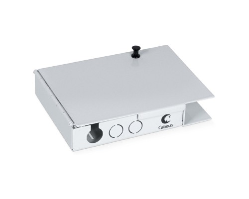 [Cabeus Монтажные шкафы] Cabeus JJT-4-ST Бокс оптический настенный на 4 ST со сплайс-кассетой и КДЗС (без пигтейлов и проходных адаптеров)