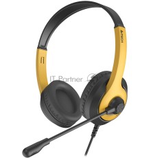 Наушники с микрофоном A4Tech Fstyler FH100U желтый/черный