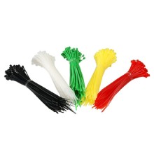 Cabeus CK-150 Набор стяжек неоткрывающихся, 150x2.5мм, (100 белых + 100 красных + 100 зеленых + 100 желтых + 100 черных) (500 шт)