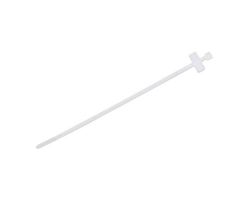 [Cabeus Стяжки, крепежные материалы, маркеры] Cabeus GTM-200 Стяжка нейлоновая неоткрывающаяся, безгалогенная (halogen free), 200x2.5мм, с площадкой для маркера (100 шт)