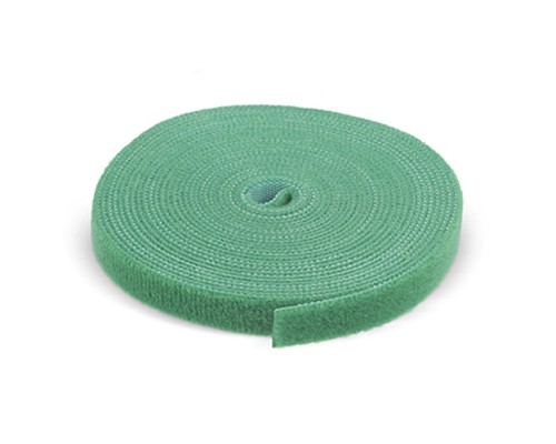 [Cabeus Стяжки, крепежные материалы, маркеры] Cabeus ROL-5x9-GN Лента (липучка) в рулоне, ширина 9 мм, длина 5 м, зеленая