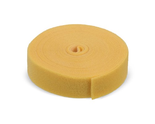 [Cabeus Стяжки, крепежные материалы, маркеры] Cabeus ROL-5x25-YL Лента (липучка) в рулоне, ширина 25 мм, длина 5 м, желтая