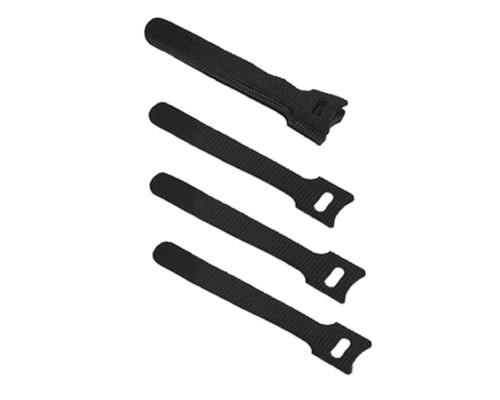 [Cabeus Стяжки, крепежные материалы, маркеры] Cabeus CLAMP-125-BK Хомут для кабеля, липучка с мягкой застежкой, 125x14 мм, черный (10 шт.)