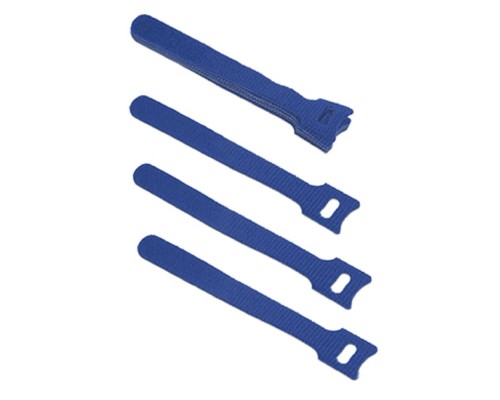 [Cabeus Стяжки, крепежные материалы, маркеры] Cabeus CLAMP-135-BL Хомут для кабеля, липучка с мягкой застежкой, 135x14 мм, синий (10 шт.)