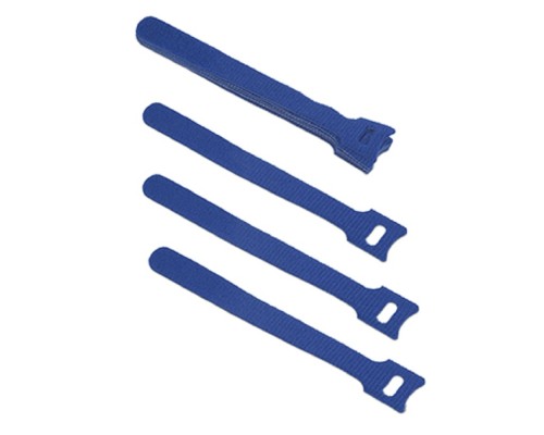 [Cabeus Стяжки, крепежные материалы, маркеры] Cabeus CLAMP-150-BL Хомут для кабеля, липучка с мягкой застежкой, 150x14 мм, синий (10 шт.)