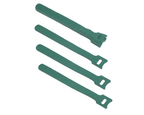 [Cabeus Стяжки, крепежные материалы, маркеры] Cabeus CLAMP-150-GN Хомут для кабеля, липучка с мягкой застежкой, 150x14 мм, зеленый (10 шт.)