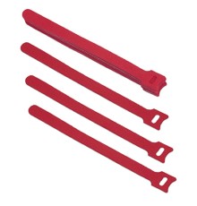 Cabeus CLAMP-180-RD Хомут для кабеля, липучка с мягкой застежкой, 180x14 мм, красный (10 шт.)