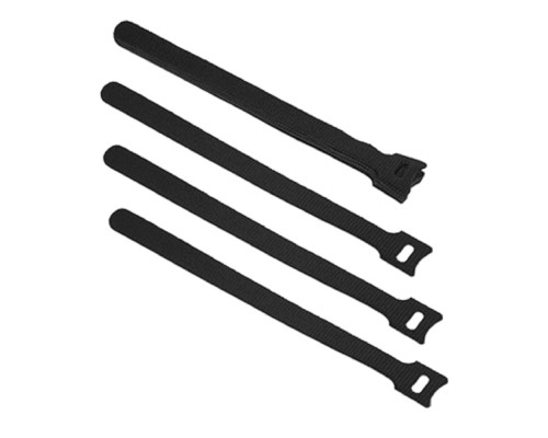[Cabeus Стяжки, крепежные материалы, маркеры] Cabeus CLAMP-210-BK Хомут для кабеля, липучка с мягкой застежкой, 210x14 мм, черный (10 шт.)