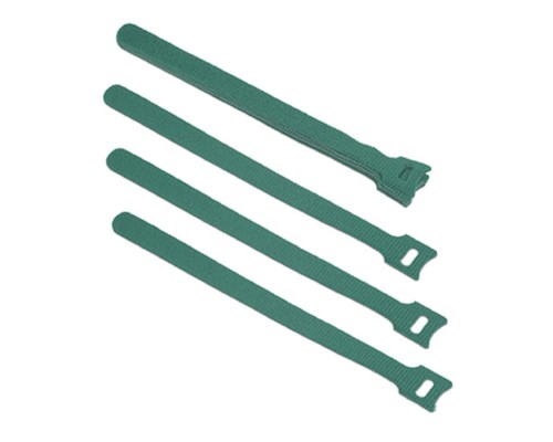 [Cabeus Стяжки, крепежные материалы, маркеры] Cabeus CLAMP-210-GN Хомут для кабеля, липучка с мягкой застежкой, 210x14 мм, зеленый (10 шт.)