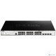 Управляемый коммутатор 2 уровня D-Link DGS-1210-28MP/ME/B2A PROJ с 24 портами 10/100/1000Base-T и 4 портами 1000Base-X SFP (24 порта с поддержкой PoE 802.3af/802.3at (30 Вт), PoE-бюджет 370 Вт)