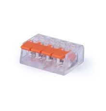 Cabeus MX-414 Клемма соединительная универсальная 4-х проводная с рычагом 0,14-2,5/4,0 (10шт)