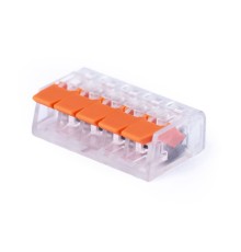 Cabeus MX-415 Клемма соединительная универсальная 5-ти проводная с рычагом 0,14-2,5/4,0 (10шт) (WAGO 221-415)