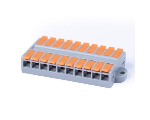 [Cabeus Наконечники и клеммы] Cabeus MX662-10R Клемма соединительная универсальная проходная 10 полюсов с рычагом 0,5-6,0 (1шт)