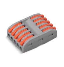 Cabeus PCT-225 Клемма соединительная универсальная проходная 5 полюсов с рычагом 0,08-2,5/4,0 (1шт)