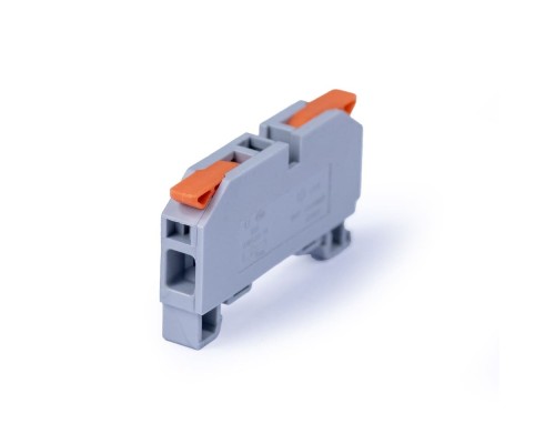 [Cabeus Наконечники и клеммы] Cabeus MX-6 Клемма соединительная универсальная проходная 1 полюс с рычагом на DIN-рейку 6,0 (1шт)