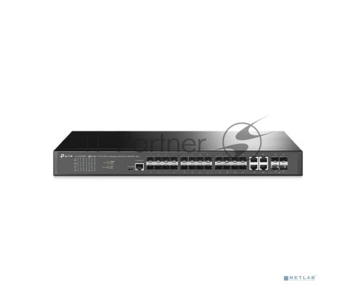 Коммутатор TP-Link JetStream 24-портовый управляемый SFP уровня 2+, 20 гигабитных SFP-портов и 4 гигабитных комбинированных порта SFP/RJ45