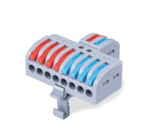 Cabeus MX2-8D Клемма соединительная универсальная проходная 2-8 полюса с рычагом на DIN-рейку 0,08-2,5/4,0 (1шт)