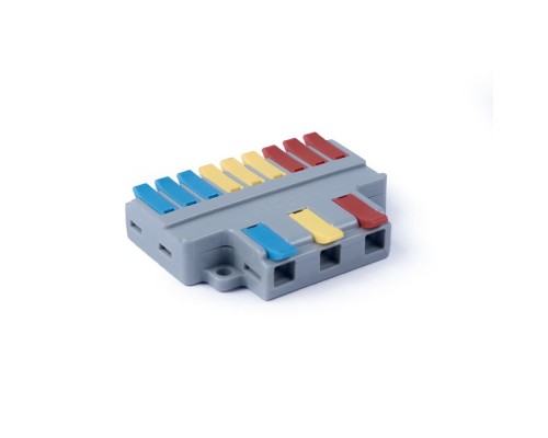 [Cabeus Наконечники и клеммы] Cabeus MX-639 Клемма соединительная универсальная проходная 3-9 полюса с рычагом 0,08-6,0 (1шт)