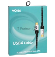 Кабель USB4 TCM--TCM, 5K@60Hz, 40GBps, PD 240W, 5A, VCOM, 1.2м