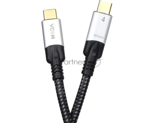 Кабель USB4 TCM--TCM, 5K@60Hz, 40GBps, PD 240W, 5A, VCOM, 1.2м
