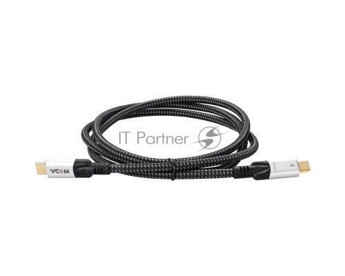 Кабель USB4 TCM--TCM, 5K@60Hz, 40GBps, PD 240W, 5A, VCOM, 1.2м