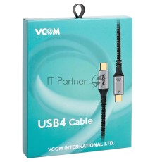 Кабель USB4 TCM--TCM, 5K@60Hz, 40GBps, PD 240W, 5A, VCOM, 1.2м